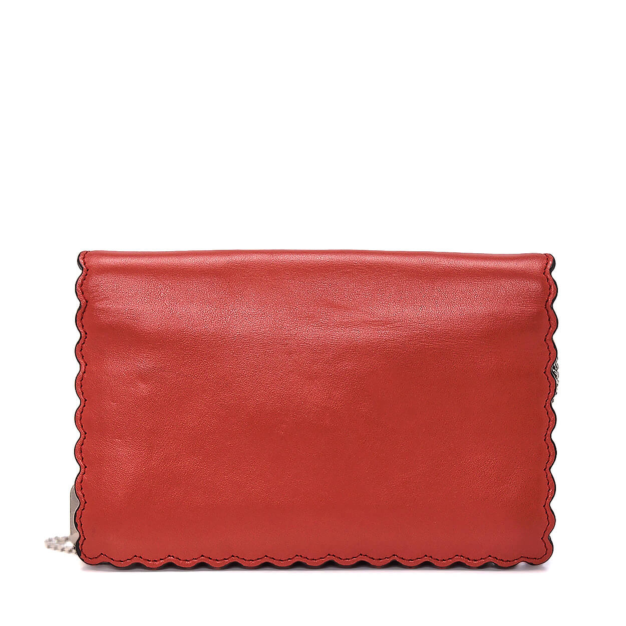 Fendi - Red Vitello Leather Embellished Hypnoteyes Wallet On Chain Bag